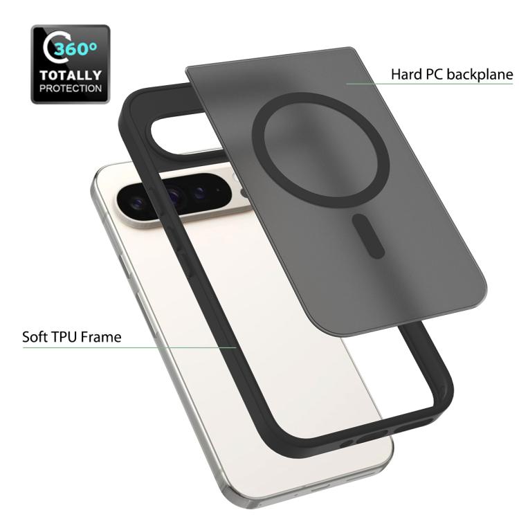 For Google Pixel 9 Pro XL Skin Feel TPU Hybrid PC MagSafe Phone Case