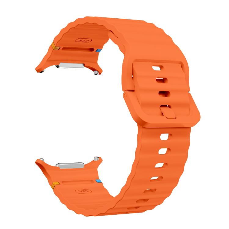 For Samsung Galaxy Watch Ultra 47mm / Ultra 2025 Kalebol Wave-stitched Silicone Strap