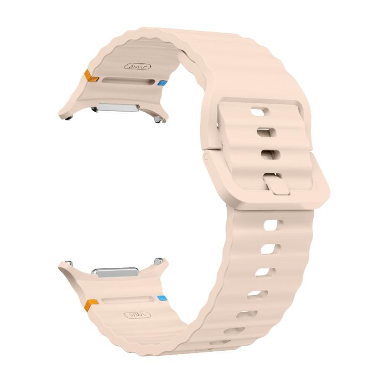 For Samsung Galaxy Watch Ultra 47mm / Ultra 2025 Kalebol Wave-stitched Silicone Strap