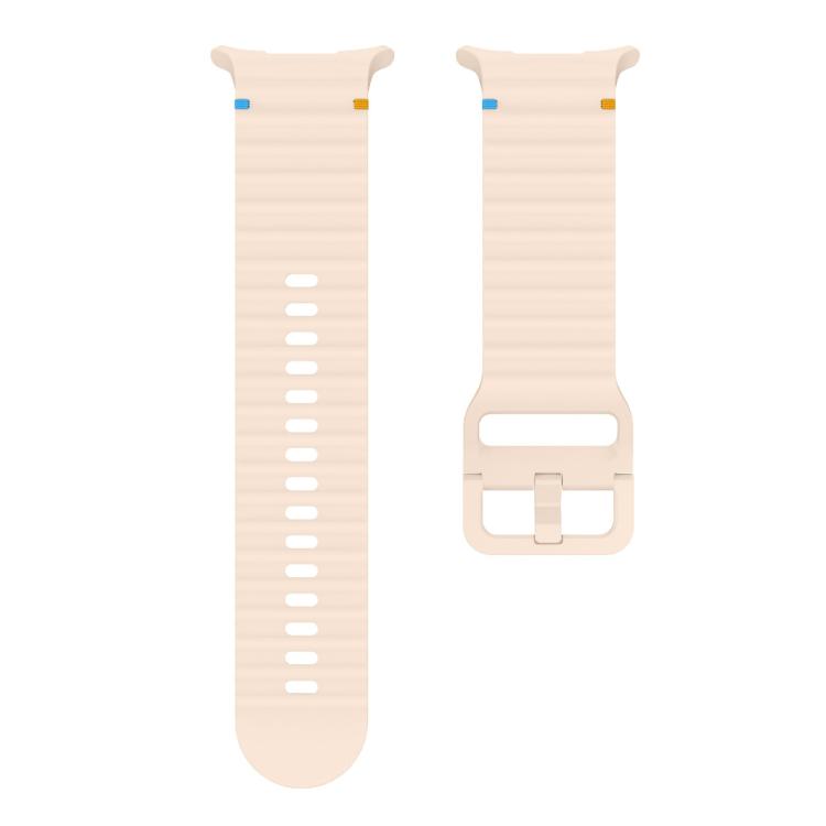 For Samsung Galaxy Watch Ultra 47mm / Ultra 2025 Kalebol Wave-stitched Silicone Strap