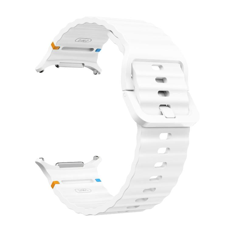 For Samsung Galaxy Watch Ultra 47mm / Ultra 2025 Kalebol Wave-stitched Silicone Strap
