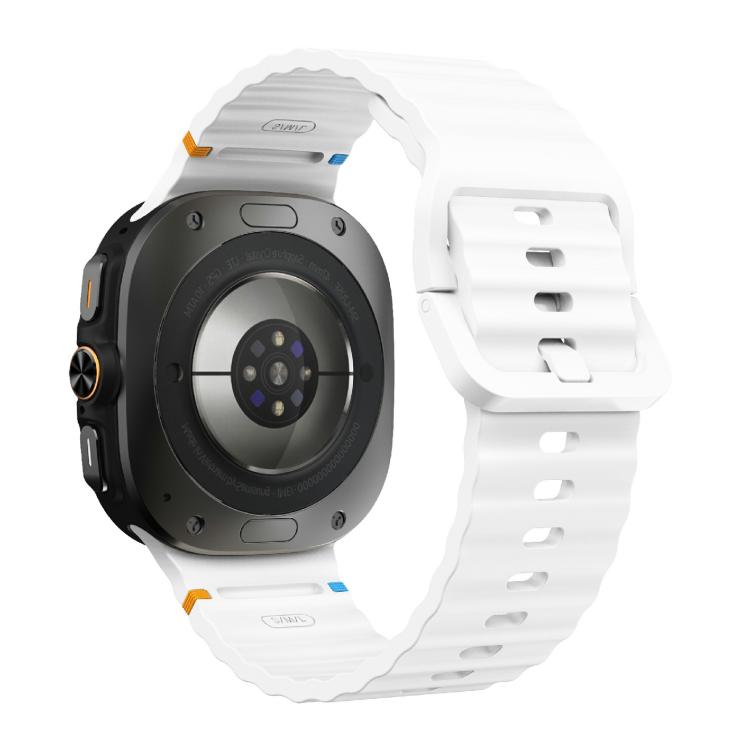 For Samsung Galaxy Watch Ultra 47mm / Ultra 2025 Kalebol Wave-stitched Silicone Strap