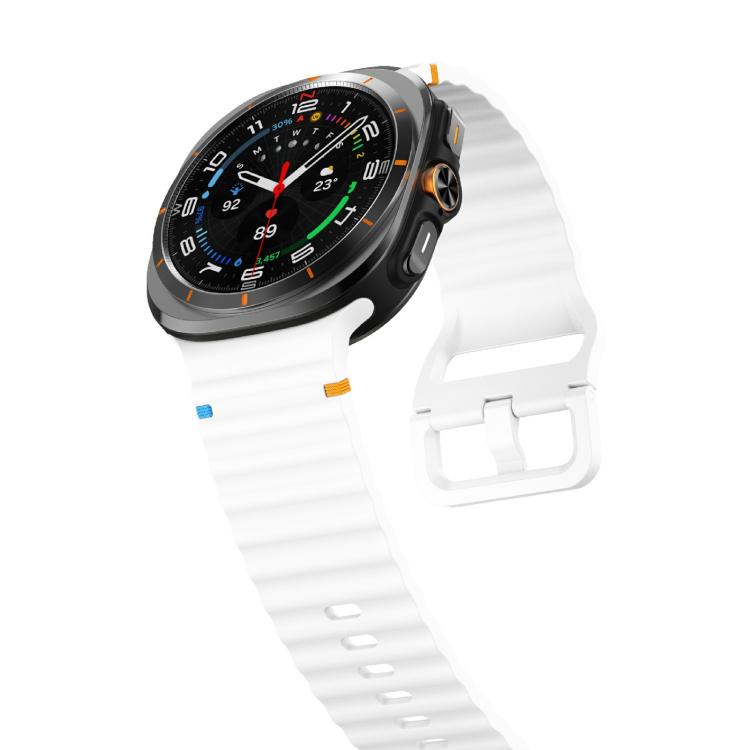 For Samsung Galaxy Watch Ultra 47mm / Ultra 2025 Kalebol Wave-stitched Silicone Strap