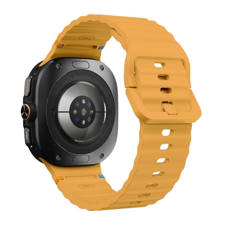 For Samsung Galaxy Watch Ultra 47mm / Ultra 2025 Kalebol Wave-stitched Silicone Strap
