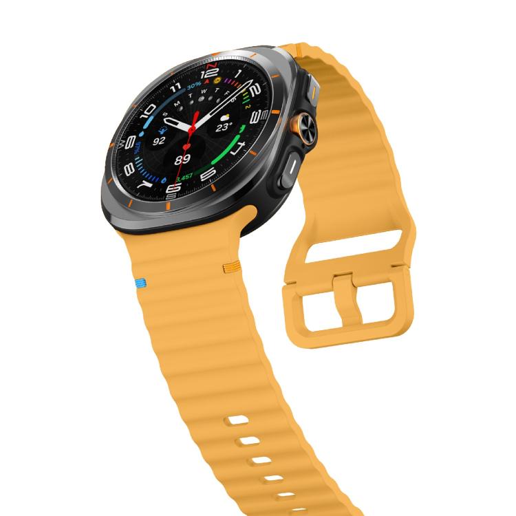 For Samsung Galaxy Watch Ultra 47mm / Ultra 2025 Kalebol Wave-stitched Silicone Strap