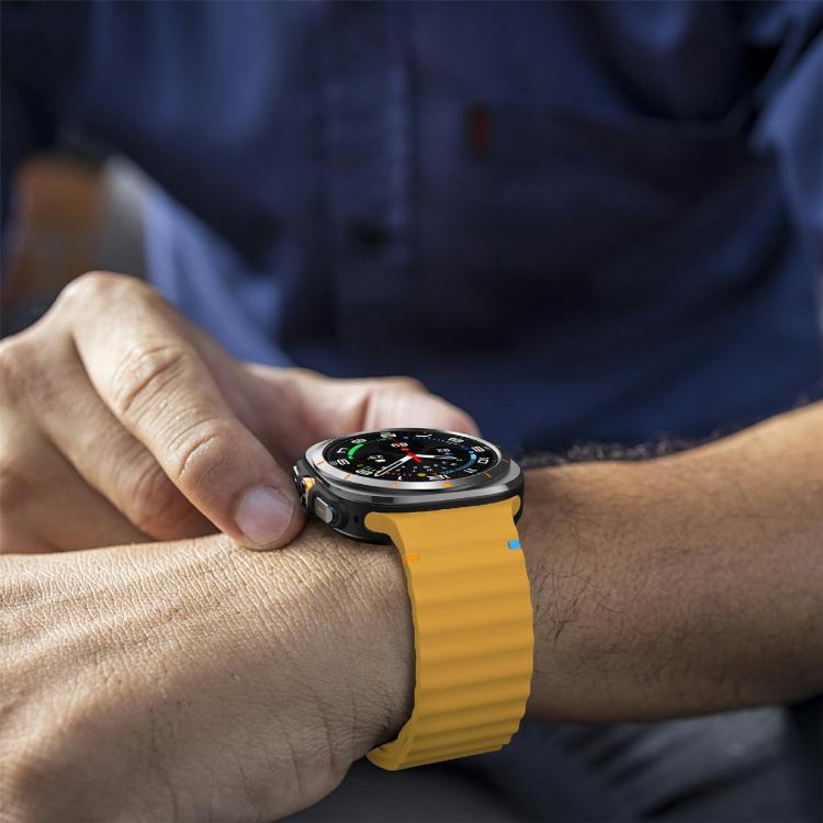 For Samsung Galaxy Watch Ultra 47mm / Ultra 2025 Kalebol Wave-stitched Silicone Strap