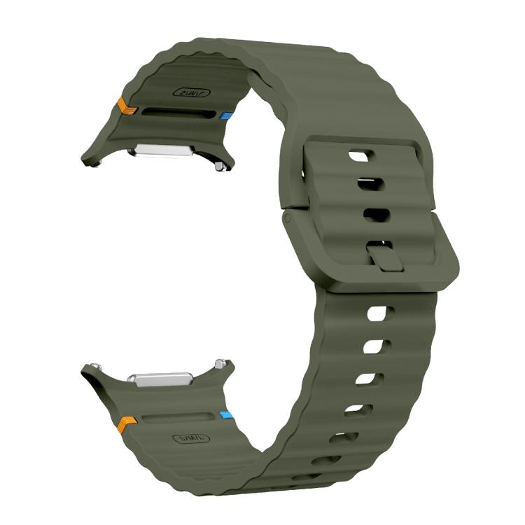 For Samsung Galaxy Watch Ultra 47mm / Ultra 2025 Kalebol Wave-stitched Silicone Strap