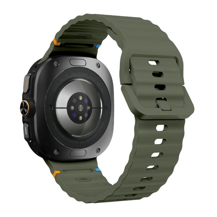 For Samsung Galaxy Watch Ultra 47mm / Ultra 2025 Kalebol Wave-stitched Silicone Strap