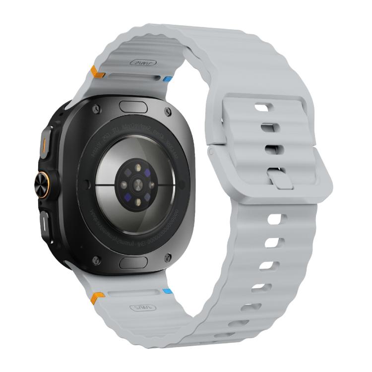 For Samsung Galaxy Watch Ultra 47mm / Ultra 2025 Kalebol Wave-stitched Silicone Strap