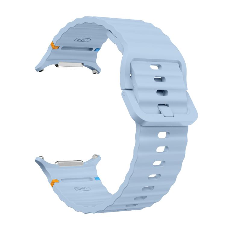 For Samsung Galaxy Watch Ultra 47mm / Ultra 2025 Kalebol Wave-stitched Silicone Strap