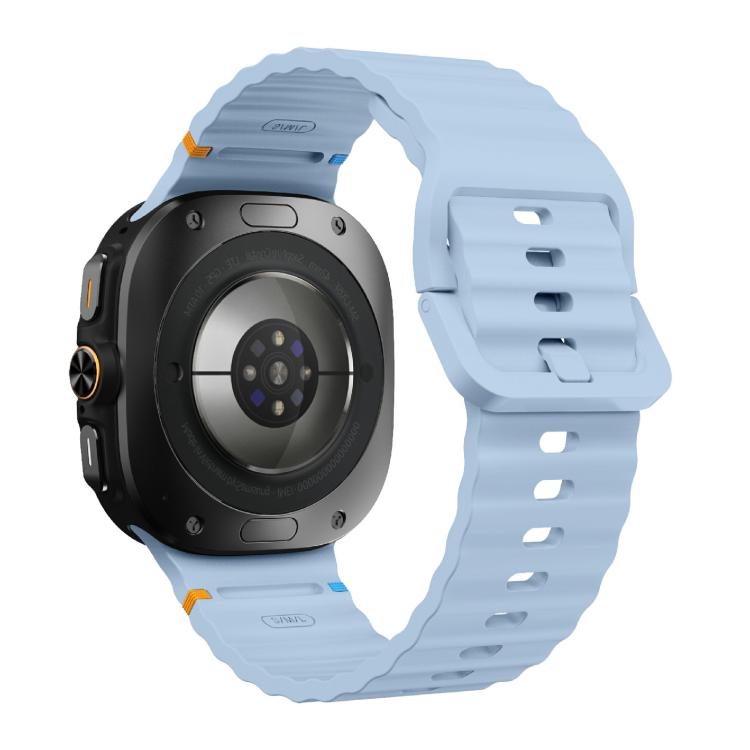 For Samsung Galaxy Watch Ultra 47mm / Ultra 2025 Kalebol Wave-stitched Silicone Strap