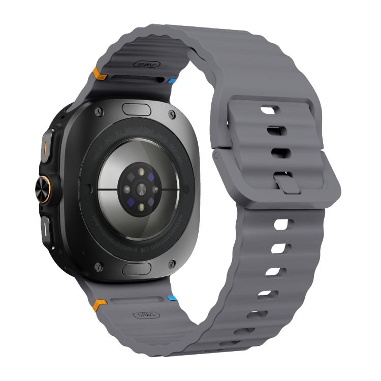 For Samsung Galaxy Watch Ultra 47mm / Ultra 2025 Kalebol Wave-stitched Silicone Strap