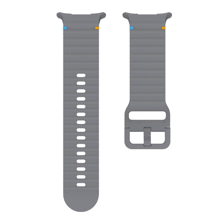 For Samsung Galaxy Watch Ultra 47mm / Ultra 2025 Kalebol Wave-stitched Silicone Strap