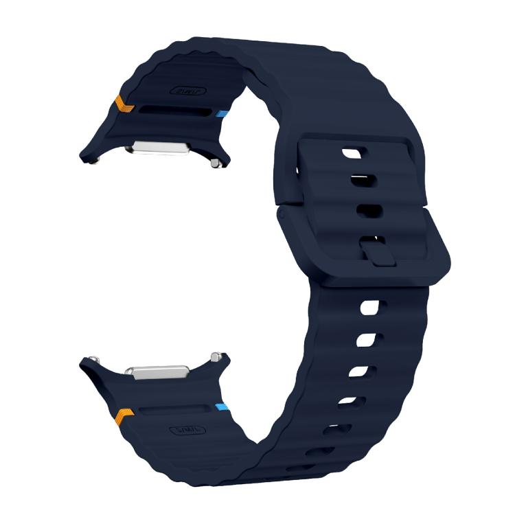 For Samsung Galaxy Watch Ultra 47mm / Ultra 2025 Kalebol Wave-stitched Silicone Strap