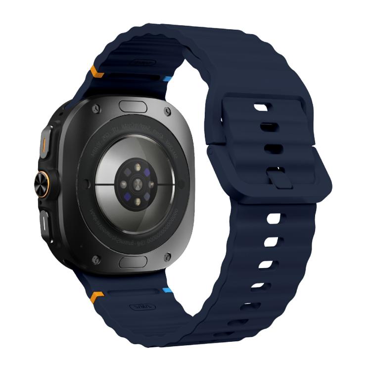 For Samsung Galaxy Watch Ultra 47mm / Ultra 2025 Kalebol Wave-stitched Silicone Strap
