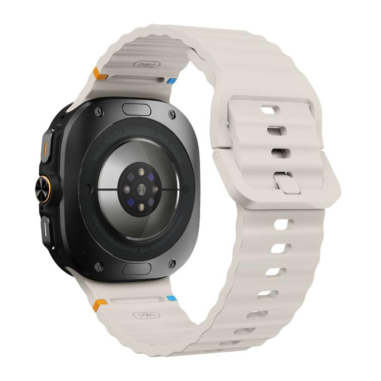 For Samsung Galaxy Watch Ultra 47mm / Ultra 2025 Kalebol Wave-stitched Silicone Strap