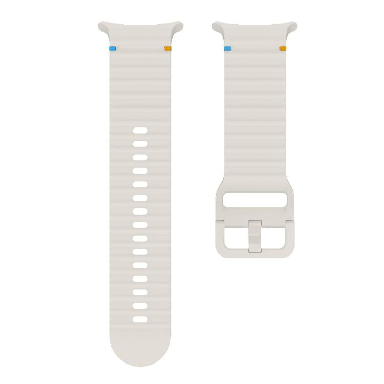For Samsung Galaxy Watch Ultra 47mm / Ultra 2025 Kalebol Wave-stitched Silicone Strap