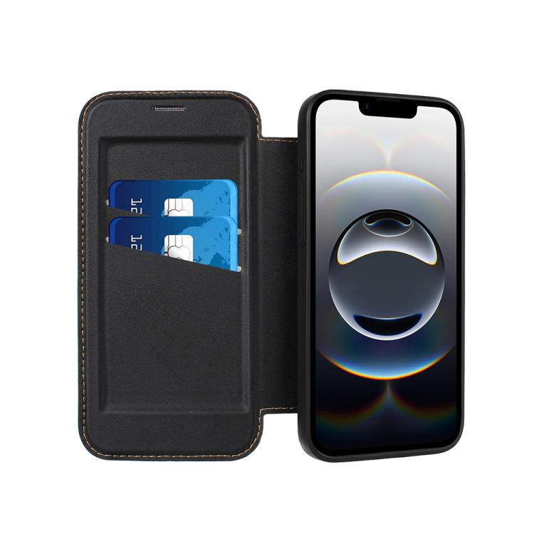 For iPhone 17e / 16e Magnetic Armor Series RFID Card Slots Leather Phone Case