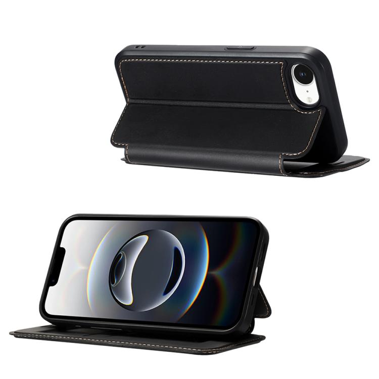 For iPhone 17e / 16e Magnetic Armor Series RFID Card Slots Leather Phone Case