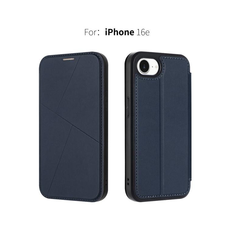 For iPhone 17e / 16e Magnetic Armor Series RFID Card Slots Leather Phone Case