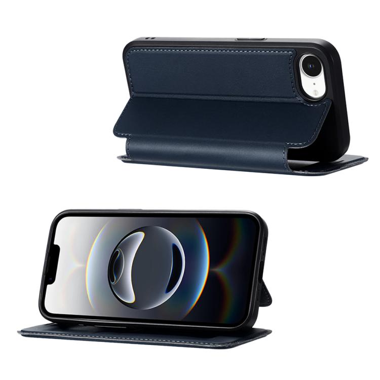 For iPhone 17e / 16e Magnetic Armor Series RFID Card Slots Leather Phone Case