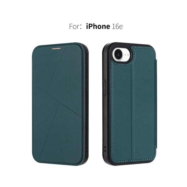 For iPhone 17e / 16e Magnetic Armor Series RFID Card Slots Leather Phone Case