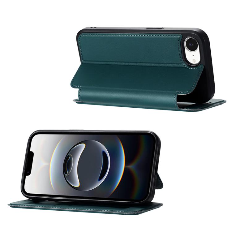 For iPhone 17e / 16e Magnetic Armor Series RFID Card Slots Leather Phone Case