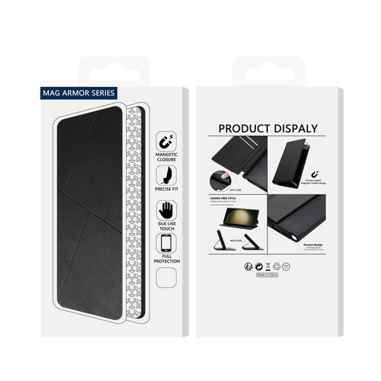 For iPhone 17e / 16e Magnetic Armor Series RFID Card Slots Leather Phone Case