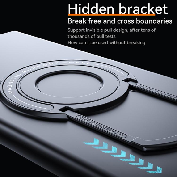 For Samsung Galaxy S25 Ultra 5G Frosted MagSafe Magnetic Ring Holder PC Phone Case