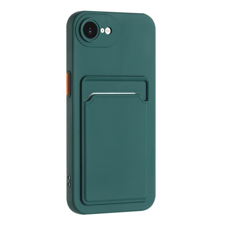 For iPhone 17e / 16e Skin Feel Card Contrast Color Button TPU Phone Case