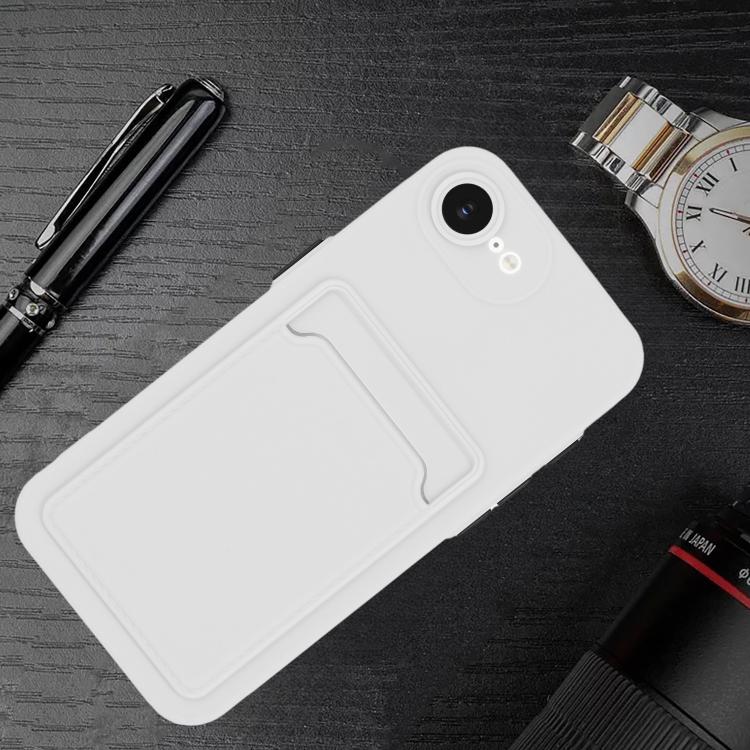 For iPhone 17e / 16e Skin Feel Card Contrast Color Button TPU Phone Case