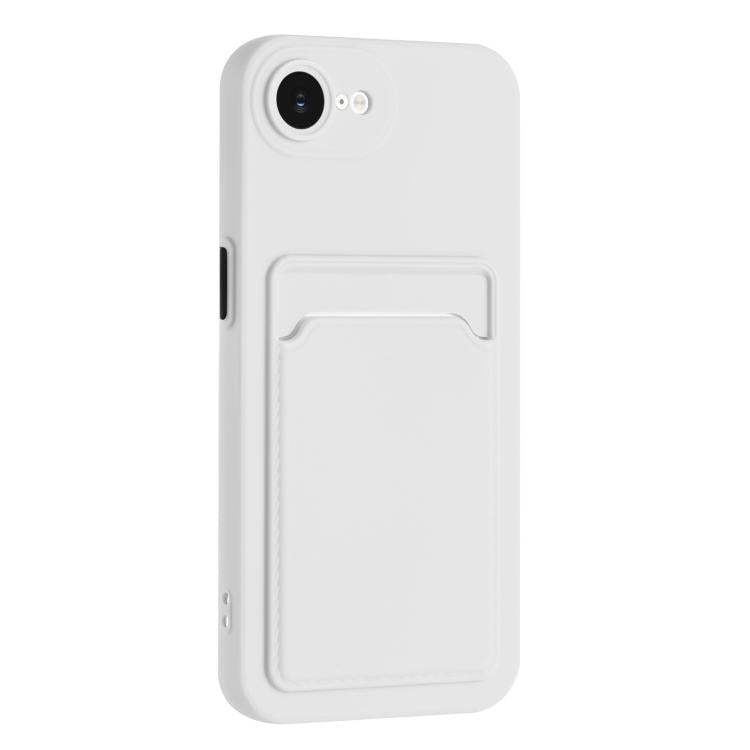 For iPhone 17e / 16e Skin Feel Card Contrast Color Button TPU Phone Case