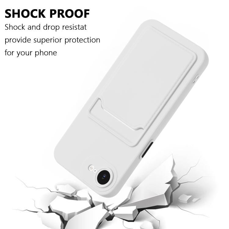 For iPhone 17e / 16e Skin Feel Card Contrast Color Button TPU Phone Case