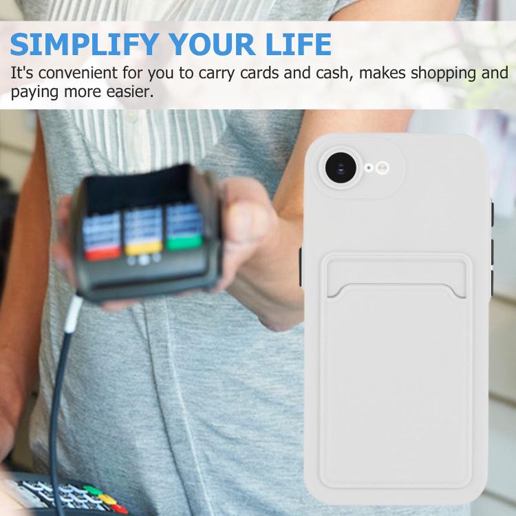 For iPhone 17e / 16e Skin Feel Card Contrast Color Button TPU Phone Case