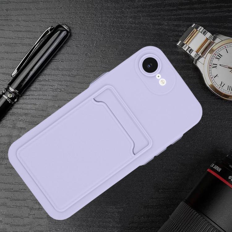 For iPhone 17e / 16e Skin Feel Card Contrast Color Button TPU Phone Case