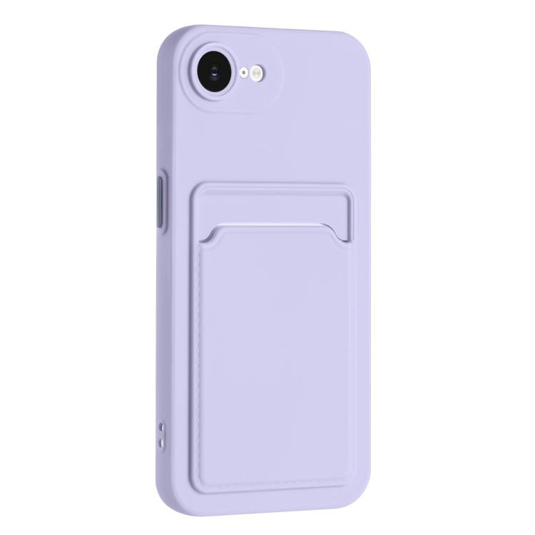 For iPhone 17e / 16e Skin Feel Card Contrast Color Button TPU Phone Case