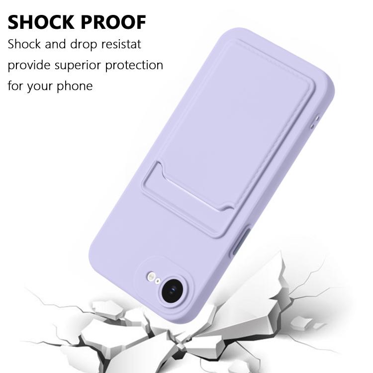 For iPhone 17e / 16e Skin Feel Card Contrast Color Button TPU Phone Case