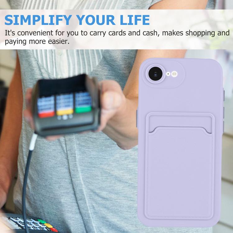 For iPhone 17e / 16e Skin Feel Card Contrast Color Button TPU Phone Case