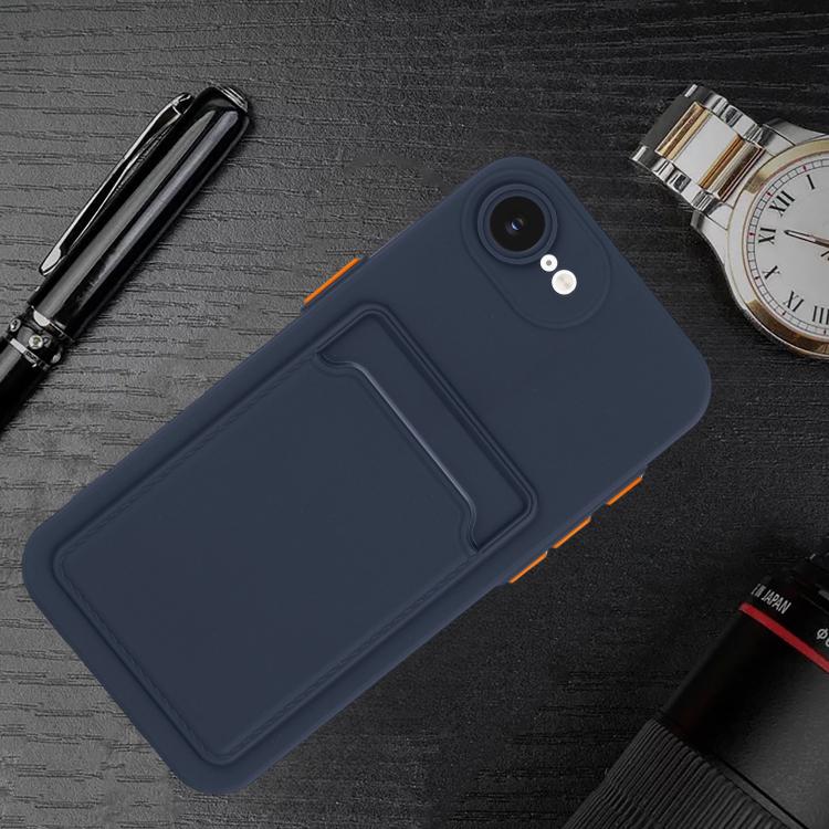 For iPhone 17e / 16e Skin Feel Card Contrast Color Button TPU Phone Case