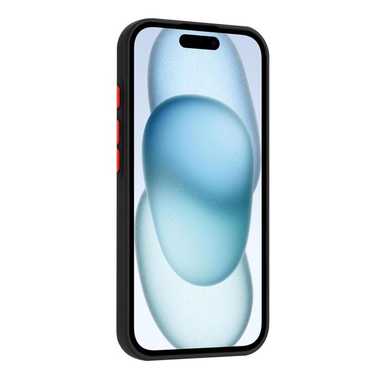 For iPhone 17e / 16e Skin Feel Card Contrast Color Button TPU Phone Case