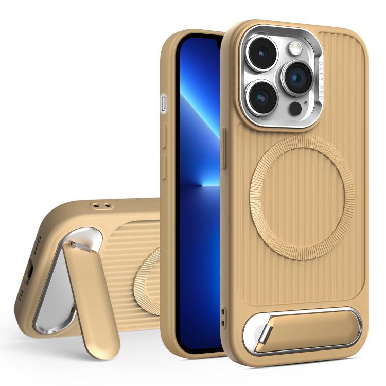 For iPhone 13 Pro Vertical Lines Invisible Flat Holder MagSafe Phone Case