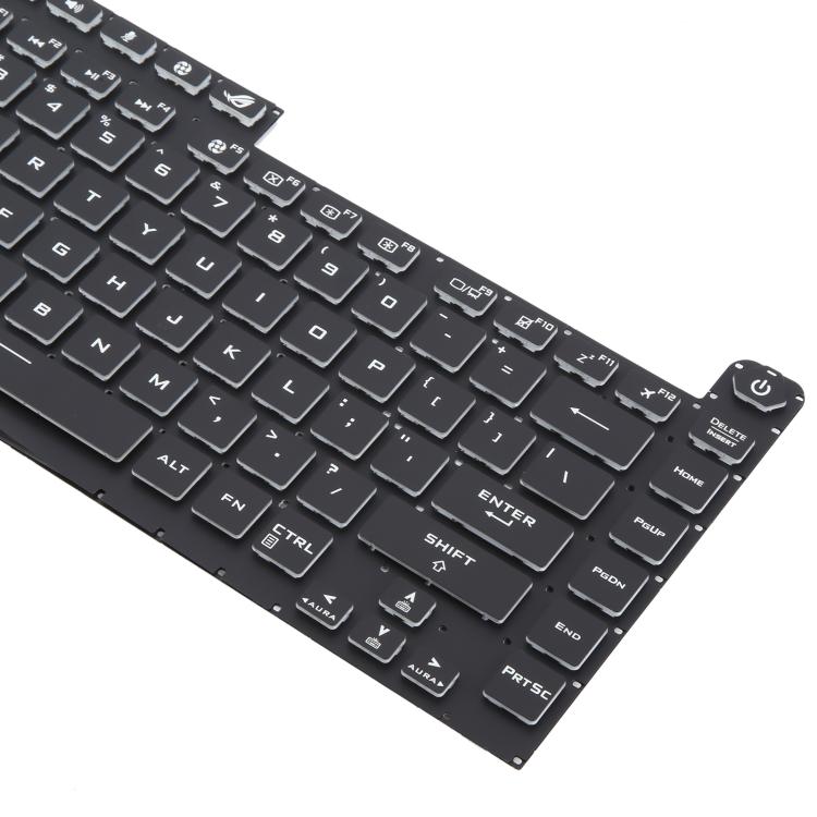 US Version Colorful 16 Pin Backlit Laptop Keyboard for Asus ROG Strix Scar G512 G512LV G512LW G512LI - Transparent keycaps