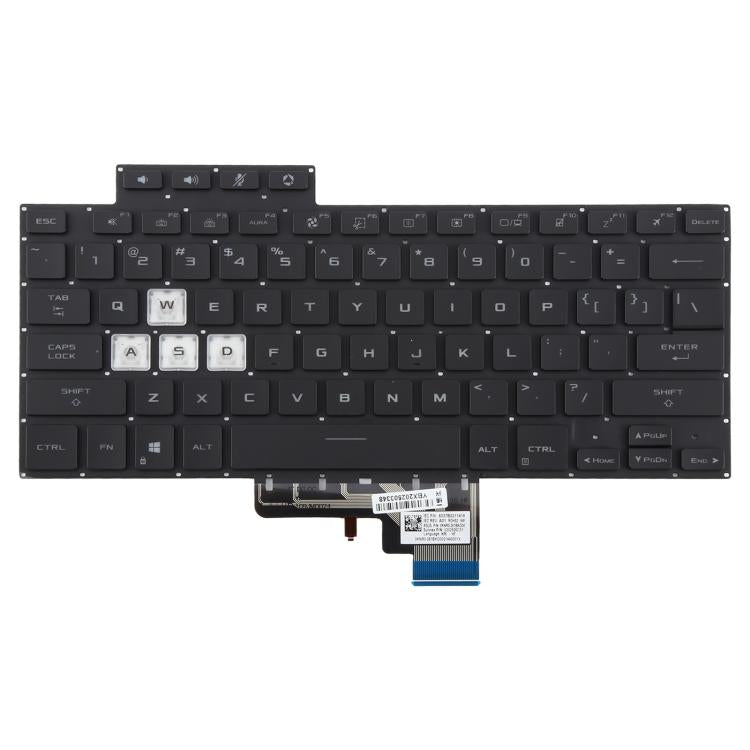 US Version Backlit Laptop Keyboard for Asus TUF Air Air FX516 FX516P FX516PR FX516PM FA516 - Black