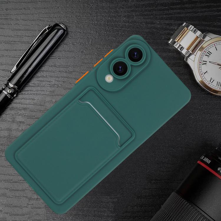 For Samsung Galaxy S25 Edge 5G Skin Feel Card Contrast Color Button TPU Phone Case