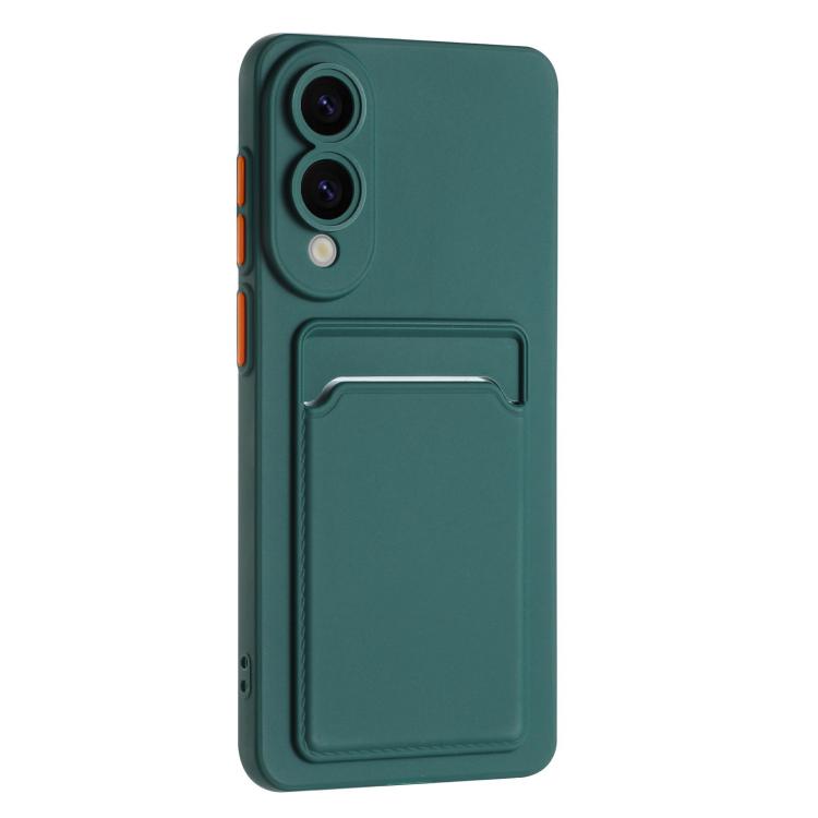 For Samsung Galaxy S25 Edge 5G Skin Feel Card Contrast Color Button TPU Phone Case