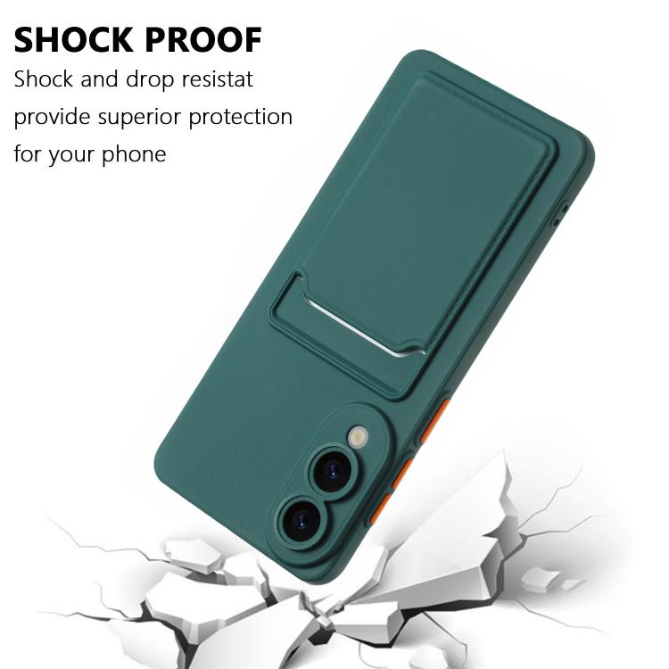 For Samsung Galaxy S25 Edge 5G Skin Feel Card Contrast Color Button TPU Phone Case