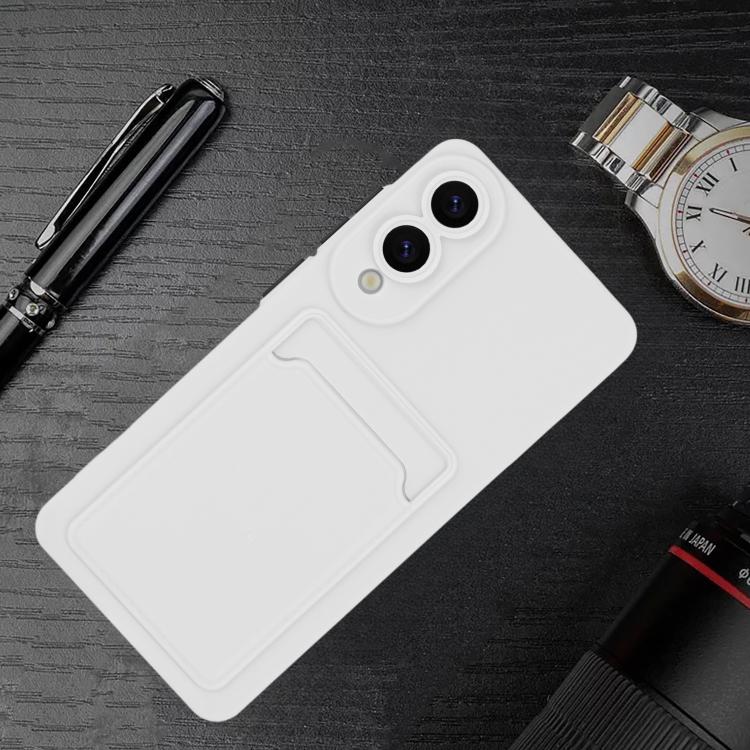 For Samsung Galaxy S25 Edge 5G Skin Feel Card Contrast Color Button TPU Phone Case