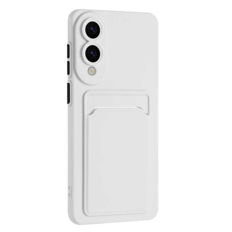 For Samsung Galaxy S25 Edge 5G Skin Feel Card Contrast Color Button TPU Phone Case