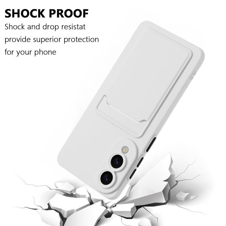 For Samsung Galaxy S25 Edge 5G Skin Feel Card Contrast Color Button TPU Phone Case