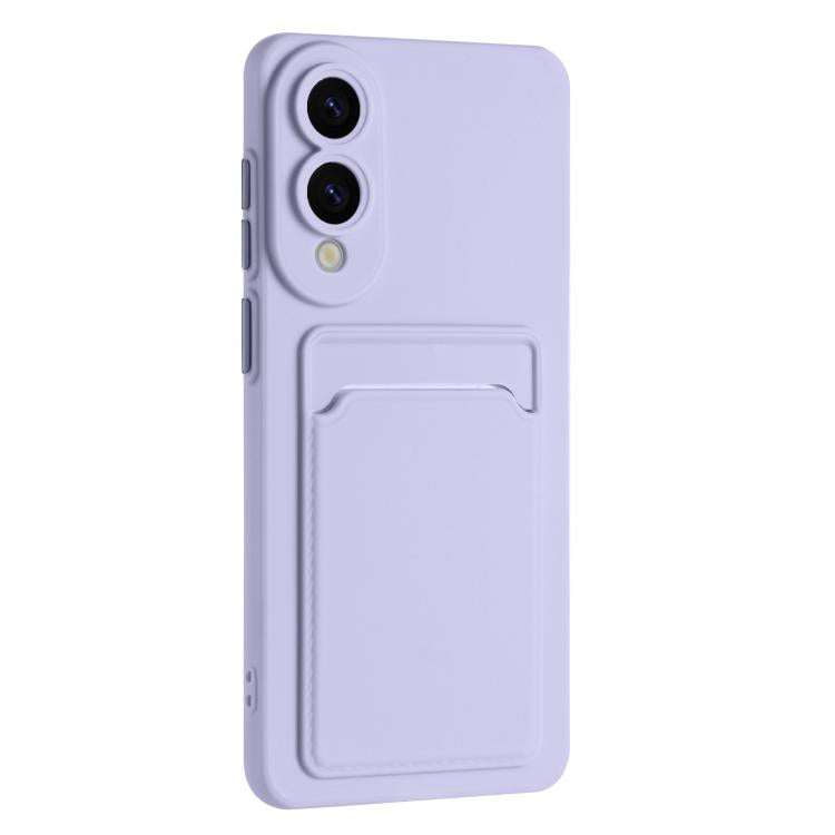 For Samsung Galaxy S25 Edge 5G Skin Feel Card Contrast Color Button TPU Phone Case